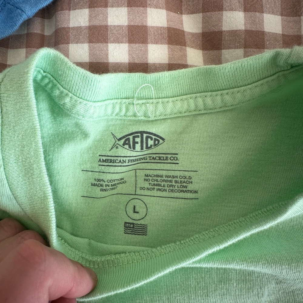 AFTCO Light Green Short Sleeve Tee - Picture 3 of 4